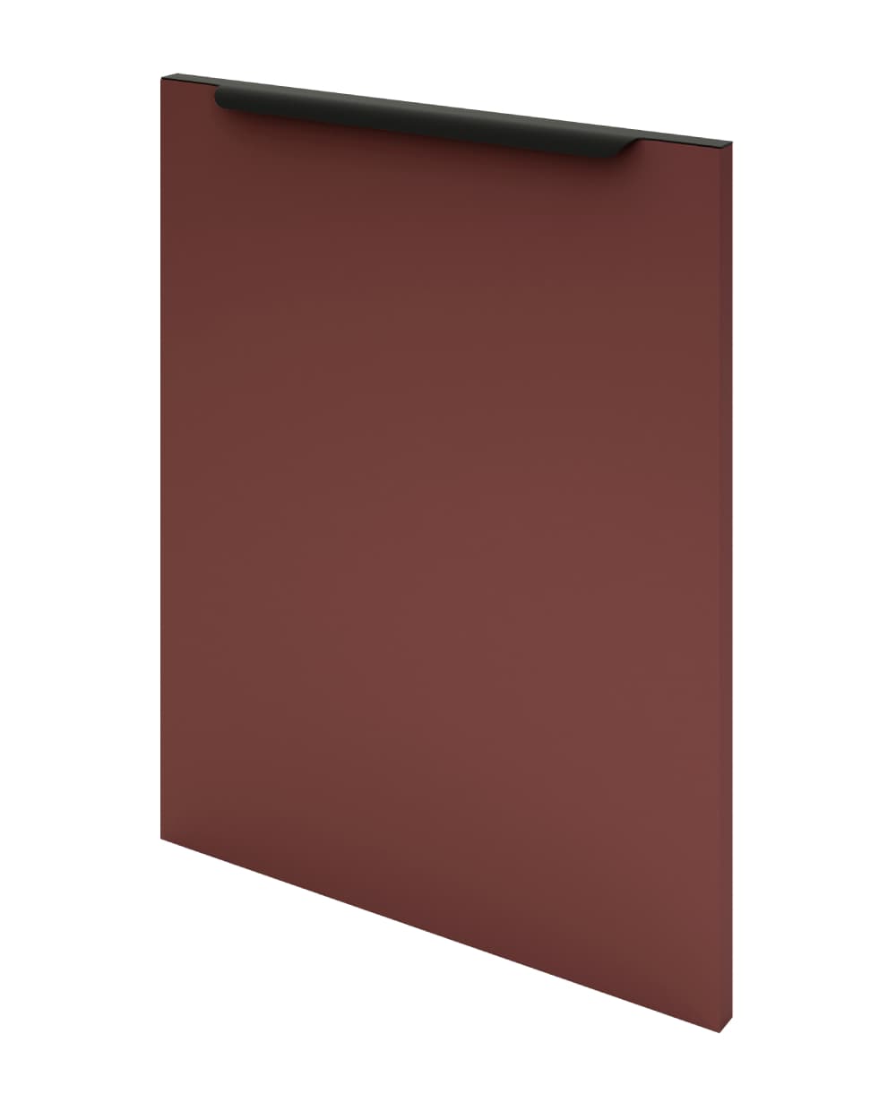 Madeira door with a brushed handle on the top edge