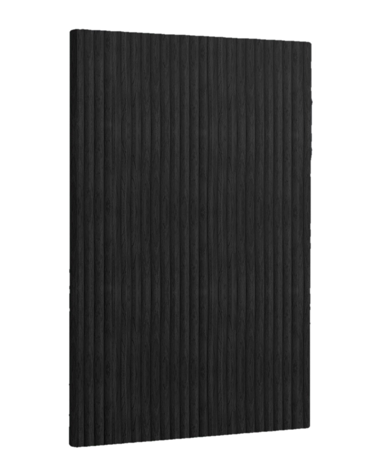 Onda oak door varnished in black with half-round reeding