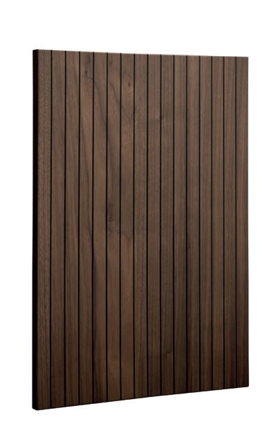 Santoña walnut door with vertical slats